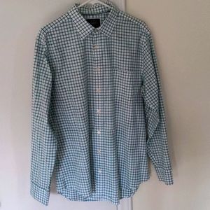 Charles Tyrwhitt green check casual oxford